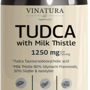 90 Cápsulas TUDCA Con Milk Thistle 1250mg Salud Hepática y Biliar