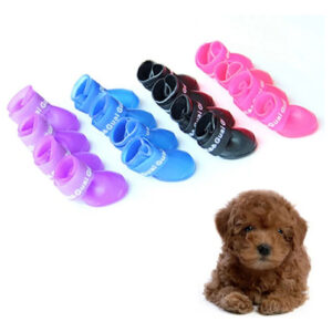 Zapatos Impermeables Lluvia Perro / Mascota(4ud) Talla M