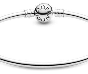 Pulsera Pandora Moments Rígido Broche Corazón Circonitas