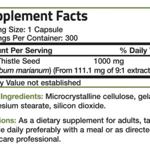 120 Capsula Milk Thistle 1000mg - Unidad a $999