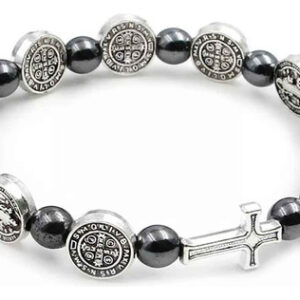 Manilla Pulsera De Protección Medallas San Benito Unisex