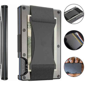 Tarjetero Billetera Fibra De Carbono Rfid Unisex