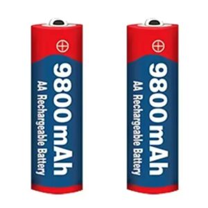 2 Baterías Alcalinas Recargables AA De 9800 mah Y 1,5 V