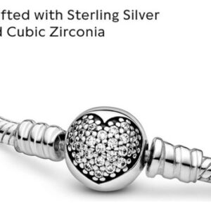 Pulsera Pandora Corazón Circonitas Brillante Brazalete