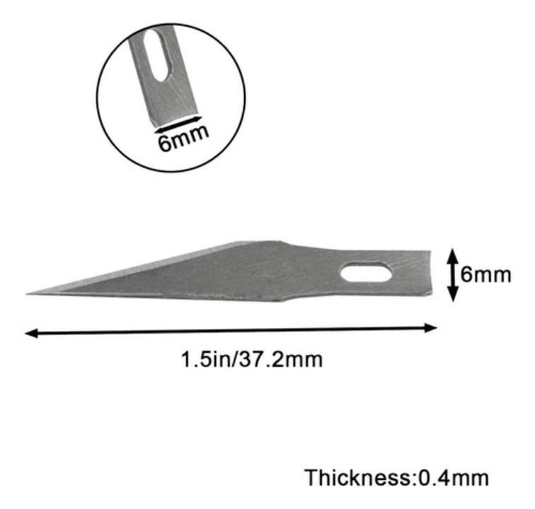 Repuestos Cuchilla Para Bisturí Cortador Punta De Lanza X100 - Imagen 4
