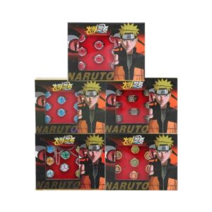 Kit De 10 Anillos Naruto Akatsuki Tobi Cosplay Ninja Cartoon