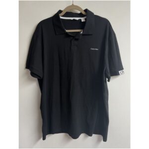 Camiseta Tipo Polo Manga Corta Negra Calvin Klein Talla M