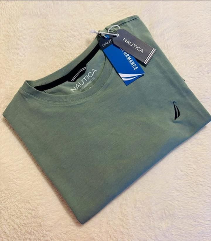 Camiseta Cuello Redondo Manga Corta Verde Nautica Talla M