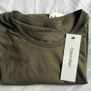 Camiseta Cuello Redondo Manga Corta Verde Oliva Calvin Klein