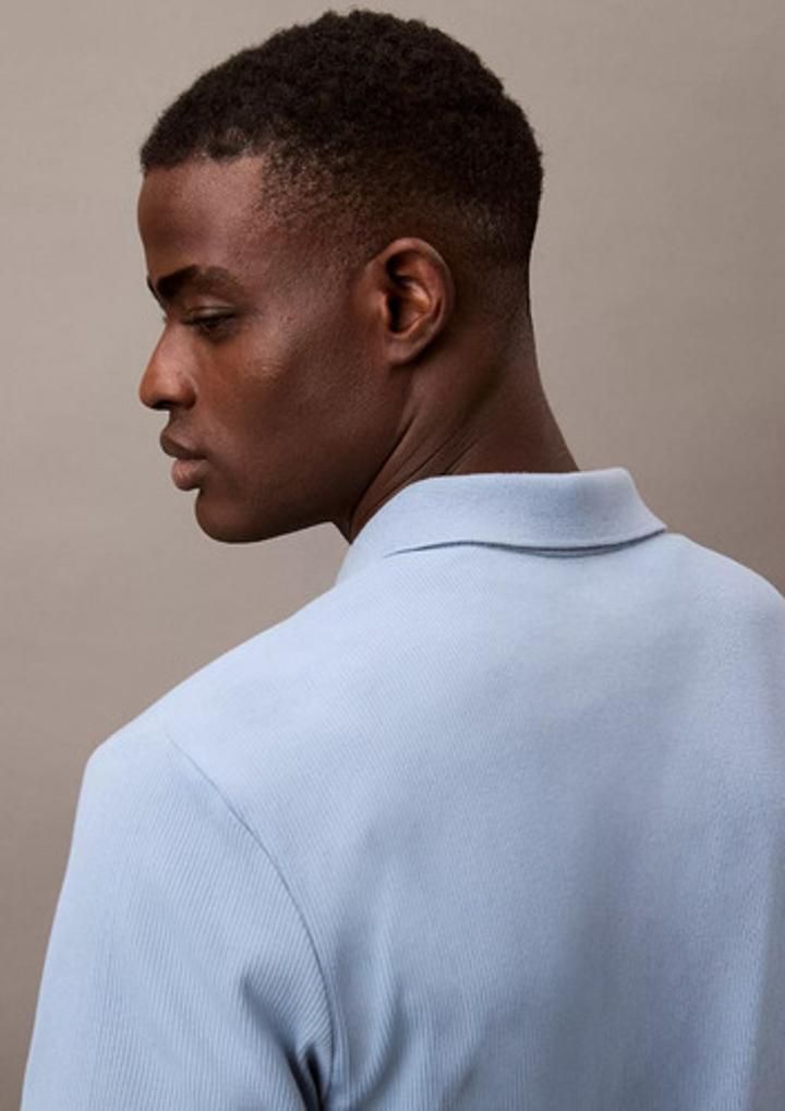 Camiseta Polo Manga Corta Azul Cielo Calvin Klein Talla M - Imagen 3