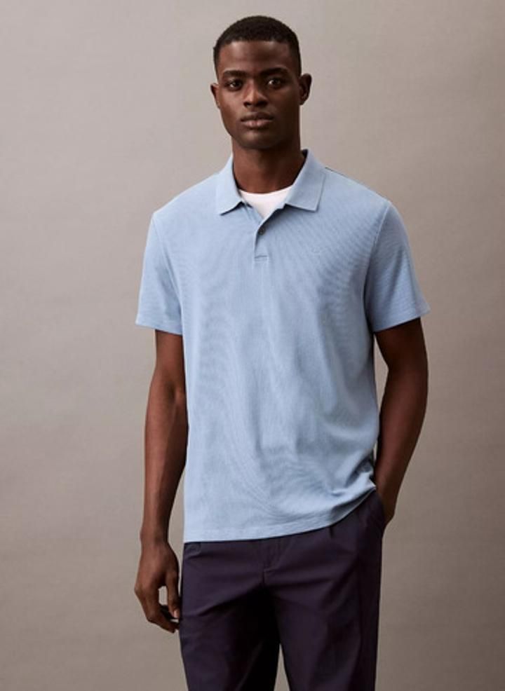 Camiseta Polo Manga Corta Azul Cielo Calvin Klein Talla M