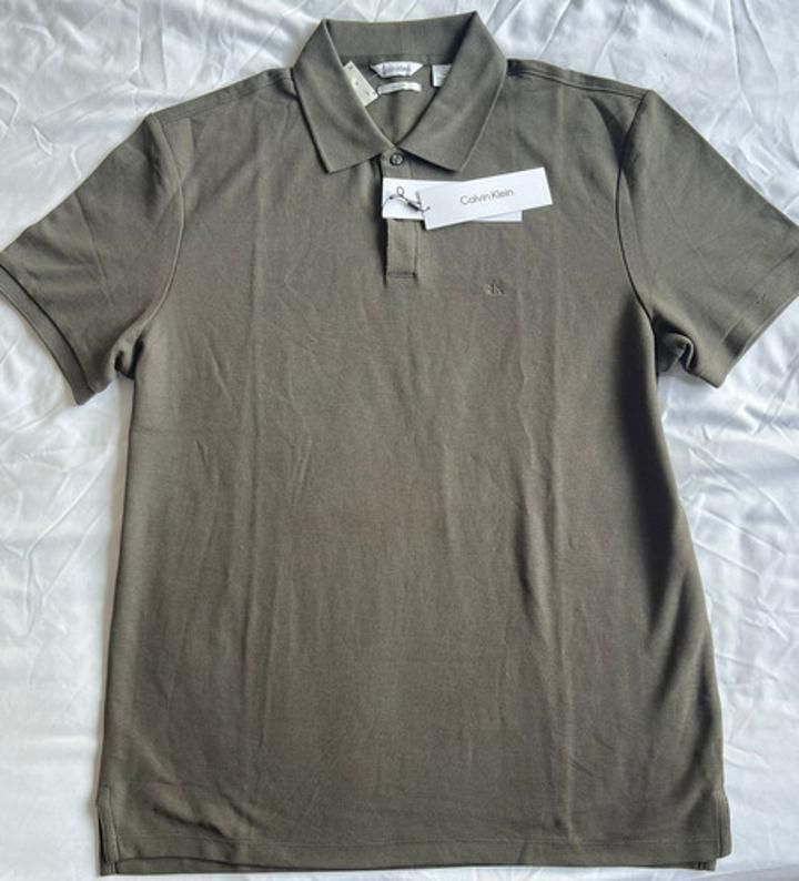 Camiseta Tipo Polo Classic Fit Beluga Calvin Klein Talla M - Imagen 3