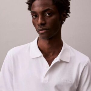 Camiseta Tipo Polo Manga Corta Blanca Calvin Klein Talla M