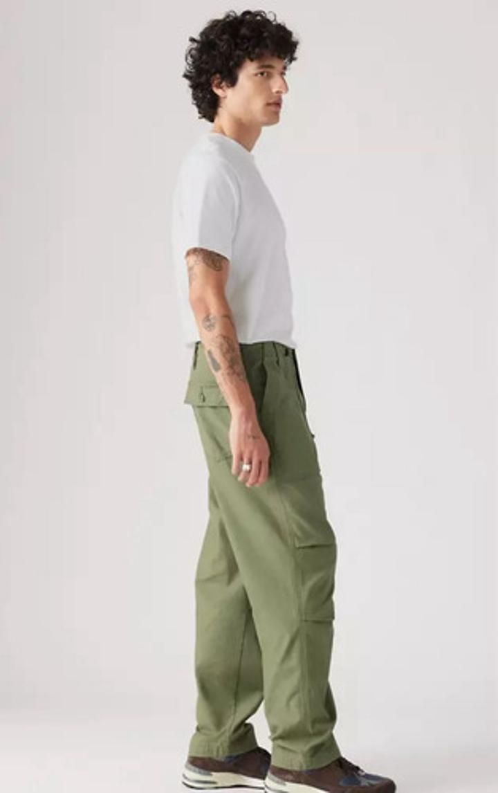 Cargo Verde Oliva Loose Straight Surplus Hombre 33 Levis - Imagen 5
