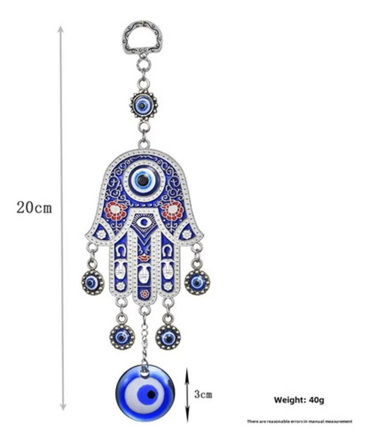 Colgante Mano De Fátima Con Ojo Turco Para Pared Protección - Imagen 3