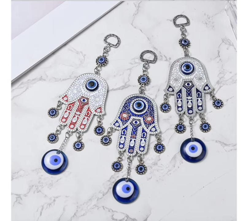 Colgante Mano De Fátima Con Ojo Turco Para Pared Protección - Imagen 2