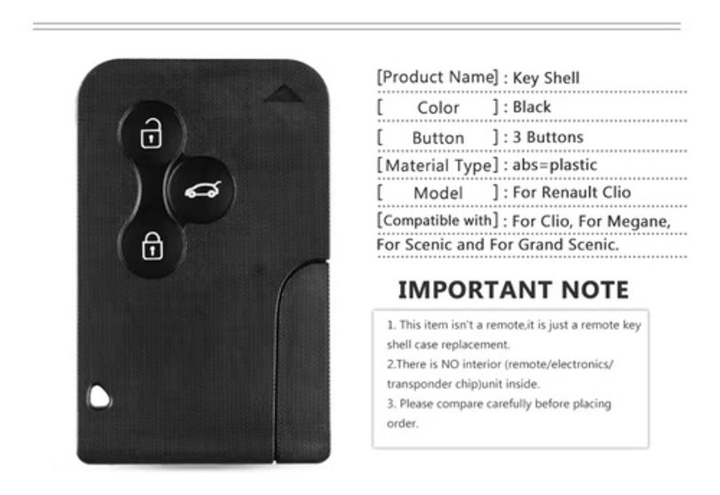 Carcasa Control Llave Renault Megane 2 Scenic 2 Tipo Tarjeta - Imagen 6