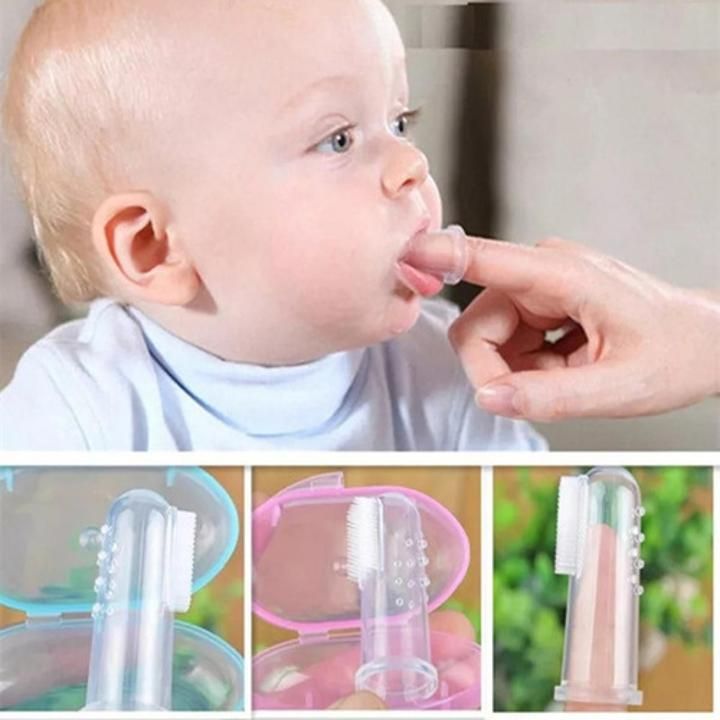 2 Cepillos De Dientes Oral Silicona Súper Suave Para Bebes - Imagen 2