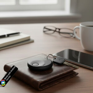 Localizador Circular N Tag Rastreador Gps  For Google Black