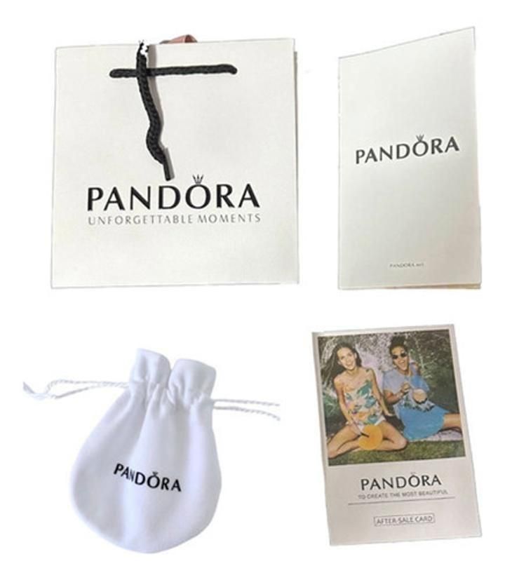 Dije Charm Clip Pandora Letra K Brillantes S925 Original - Imagen 2