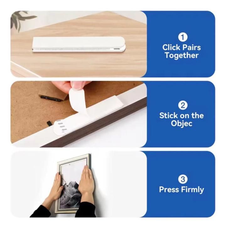 Tiras Para Colgar Marcos O Cuadros Grandes X 24 O 48 Pares X24 Pares Lisa - Imagen 5