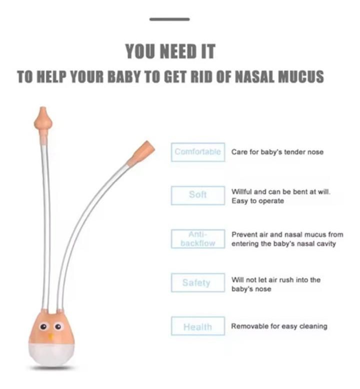 Aspirador Nasal Para Bebe Aspirador De Succion Saca Mocos Azul Claro - Imagen 4