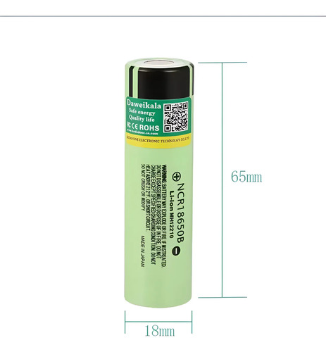 2 Baterías Litio Recargable Ncr 18650b 3400mah 3.7v - Imagen 3