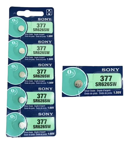 20 Pilas Sony Original Sr626sw 377 Baterías Botón 1.55 V