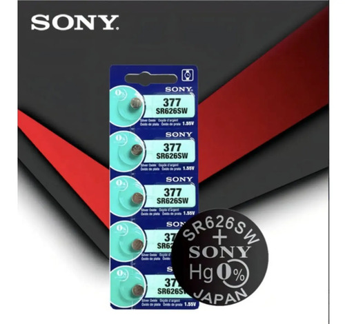 20 Pilas Sony Original Sr626sw 377 Baterías Botón 1.55 V - Imagen 5