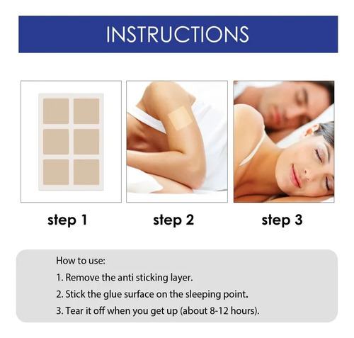 96 Parches Para Dormir Relajante Apósitos Insomnio Sueño - Imagen 7