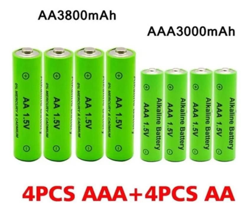 8 Baterías Alcalinas Recargables 4 Aa 3800mah 4 Aaa 3300mah - Imagen 3