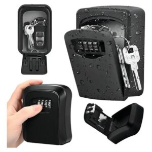 Caja Fuerte Seguridad Guarda Llaves Pared Con Combinacion Negro