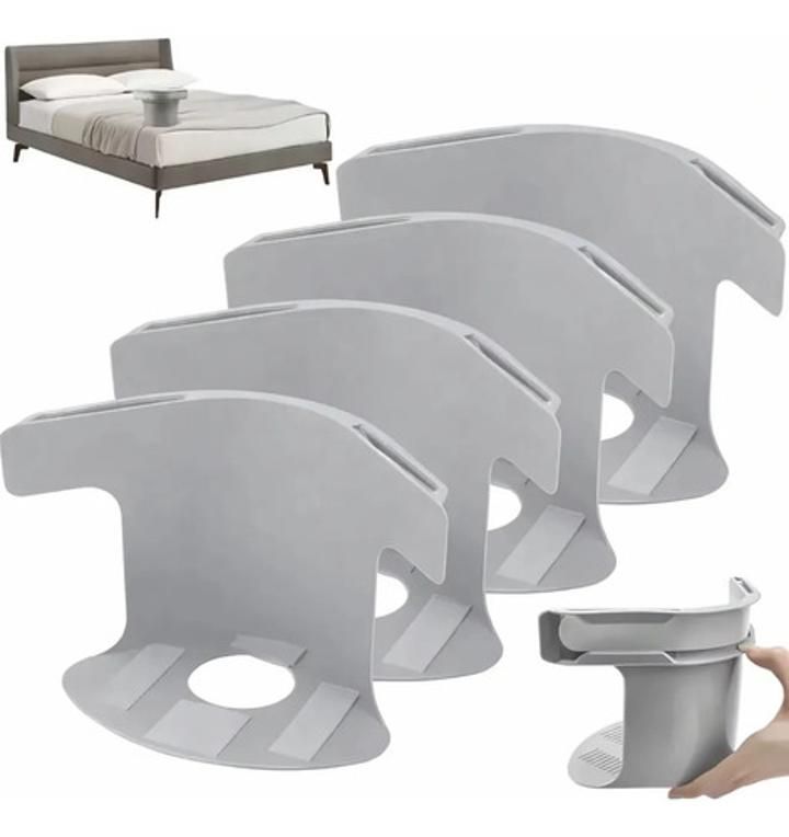 Soporte Sujetadores De Sabanas Antideslizantes (4 Piezas) Gris Oscuro